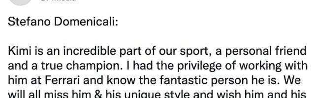 乐鱼体育-莱库宁宣布退役 F1主席、车队领队和队友送上祝福